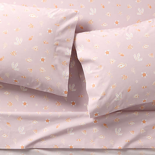 Coral Reef Dreams 100% Organic Cotton Kids Twin Sheet Set