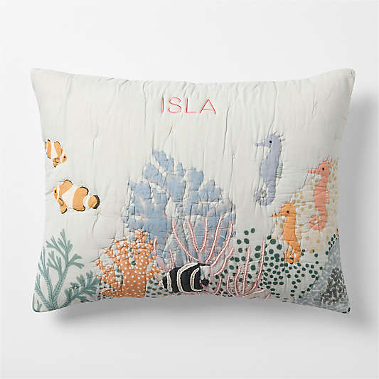 Coral Reef Dreams Organic Cotton Kids Pillow Sham