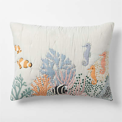 Coral Reef Dreams Organic Cotton Kids Pillow Sham