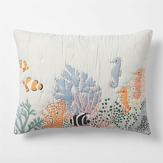 Coral Reef Dreams Organic Cotton Kids Pillow Sham
