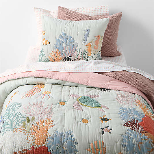 Coral Reef Dreams 100% Organic Cotton Kids Twin Quilt