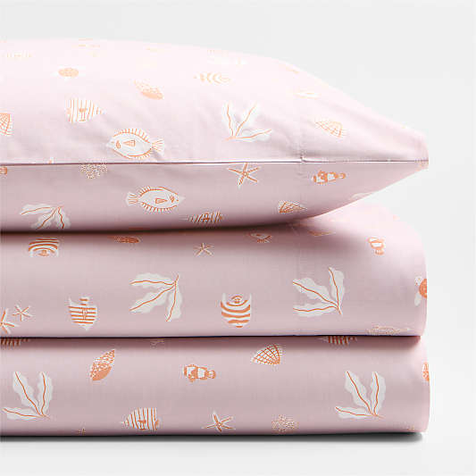 Coral Reef Dreams Organic Cotton Kids Twin Sheet Set