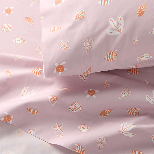 Coral Reef Dreams Organic Cotton Kids Twin Sheet Set
