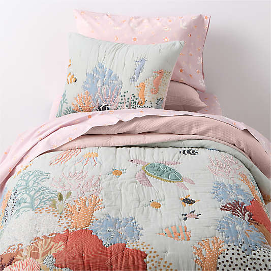 Coral Reef Dreams Organic Cotton Kids Sheet Set
