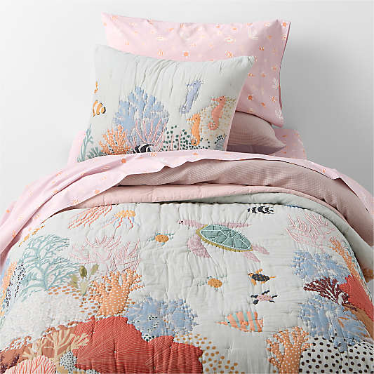 Coral Reef Dreams 100% Organic Cotton Kids Queen Sheet Set