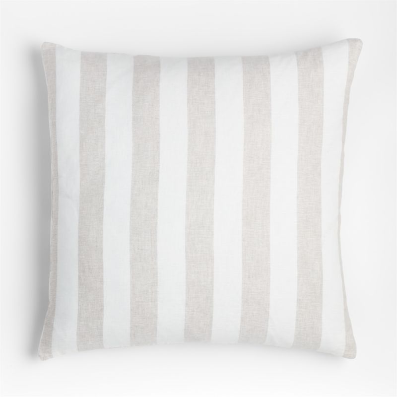 Cordial 23"x23" Stripe Linen Throw Pillow Cover by Leanne Ford