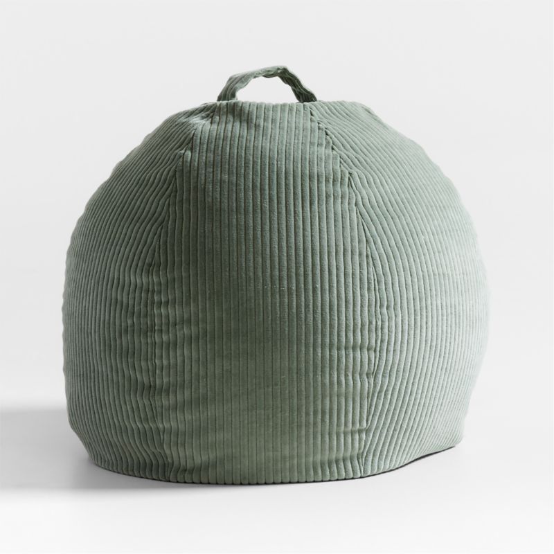 Verte Green Corduroy Kids Bean Bag Chair Cover