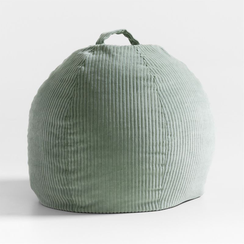 Verte Green Corduroy Kids Bean Bag Chair Cover