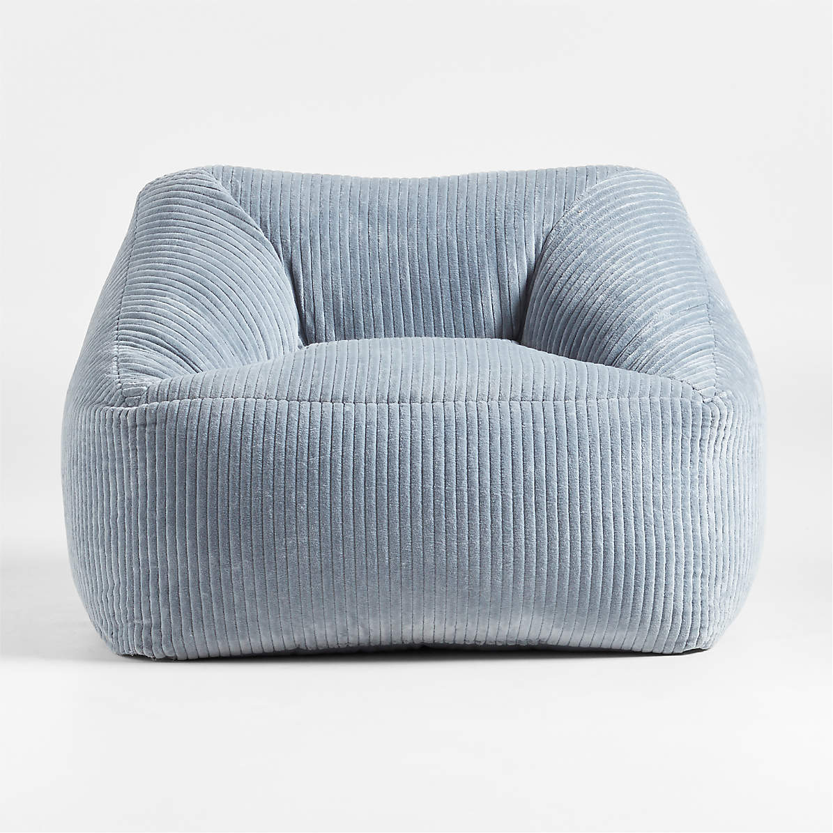Smoke Blue Velvet Corduroy Kids Lounge Chair Reviews Crate Kids