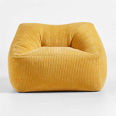 Tuscan Gold Velvet Corduroy Kids Lounge Chair