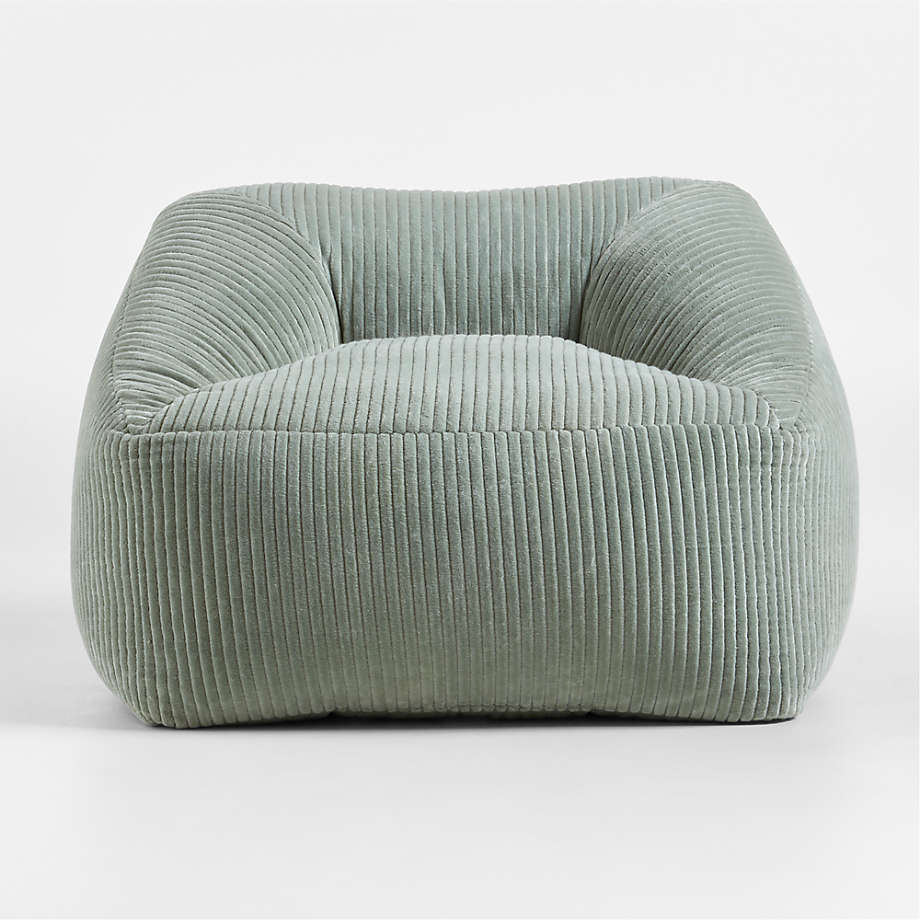 Verte Green Velvet Corduroy Kids Plush Lounge Chair