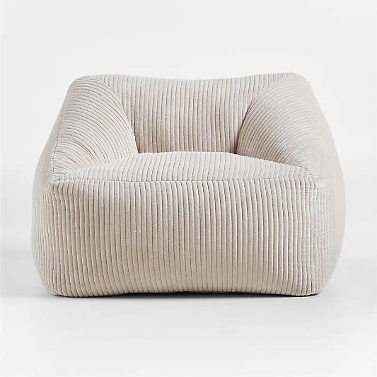 Stone Tan Velvet Corduroy Kids Lounge Chair