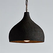 Corfu Small Black Ceramic Pendant Light