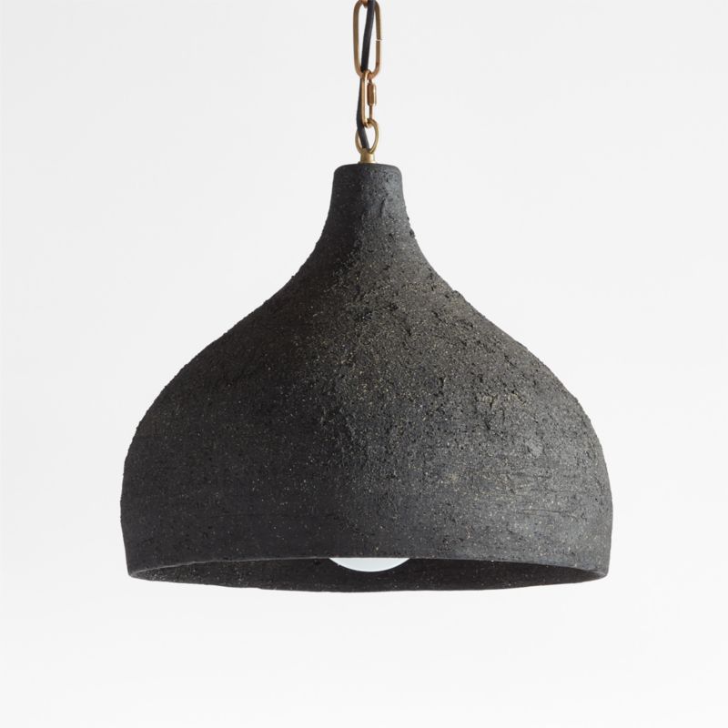 Corfu Large Black Ceramic Pendant Light - image 7 of 11