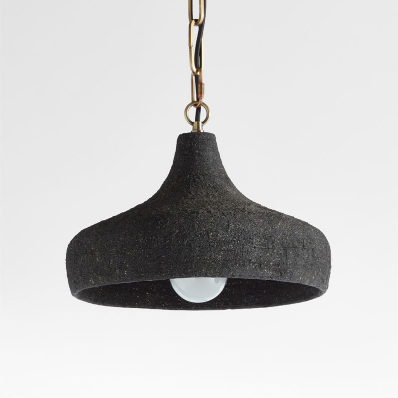 Corfu Small Black Ceramic Pendant Light - image 3 of 7