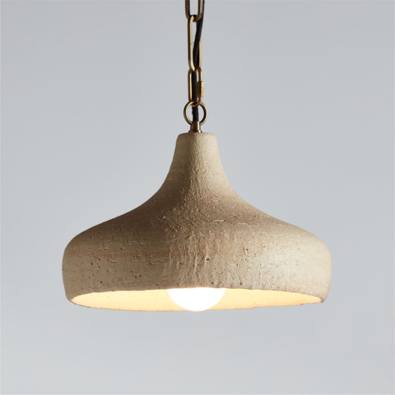 Corfu Small Cream Ceramic Pendant Light - image 0 of 9