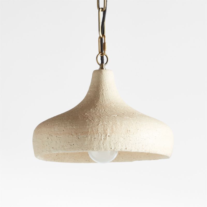 Corfu Small Cream Ceramic Pendant Light - image 6 of 9