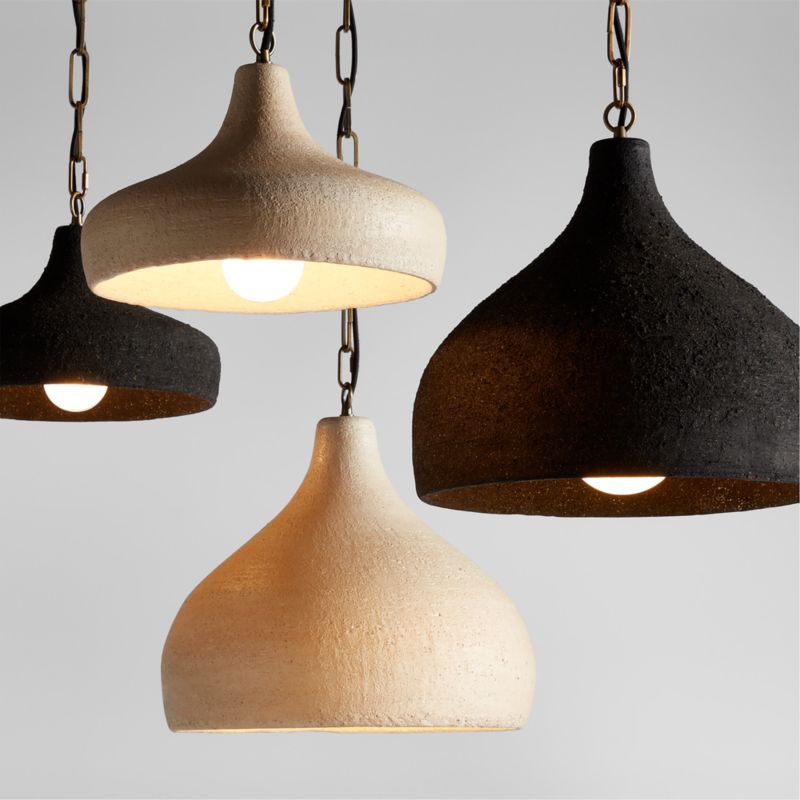 Corfu Large Black Ceramic Pendant Light - image 2 of 11