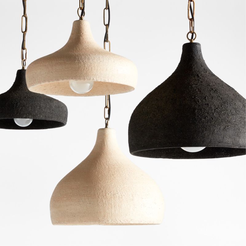 Corfu Large Black Ceramic Pendant Light - image 4 of 11