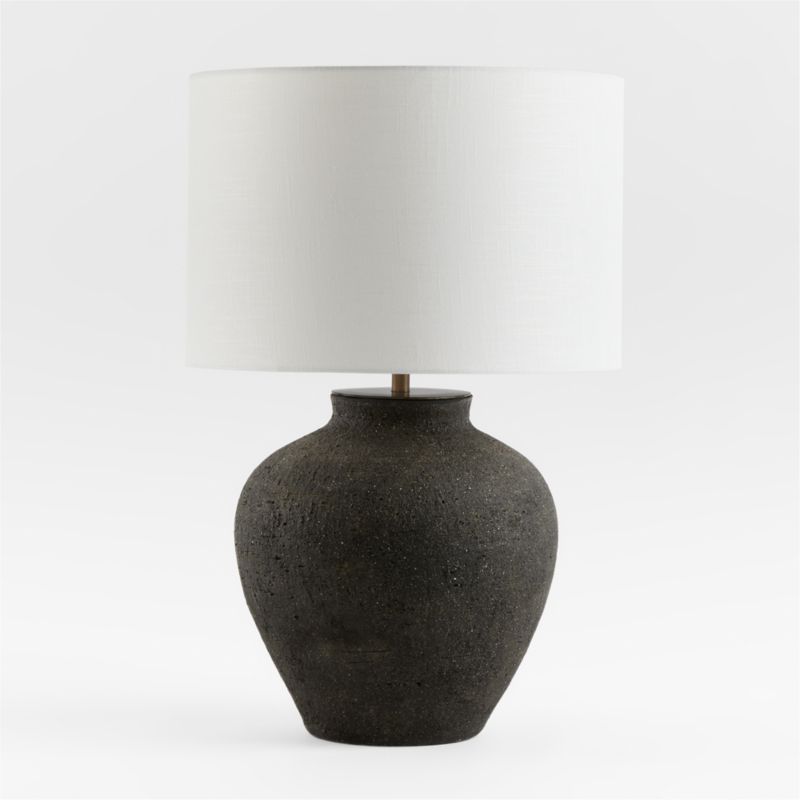 Corfu Table Lamp with Linen Drum Shade