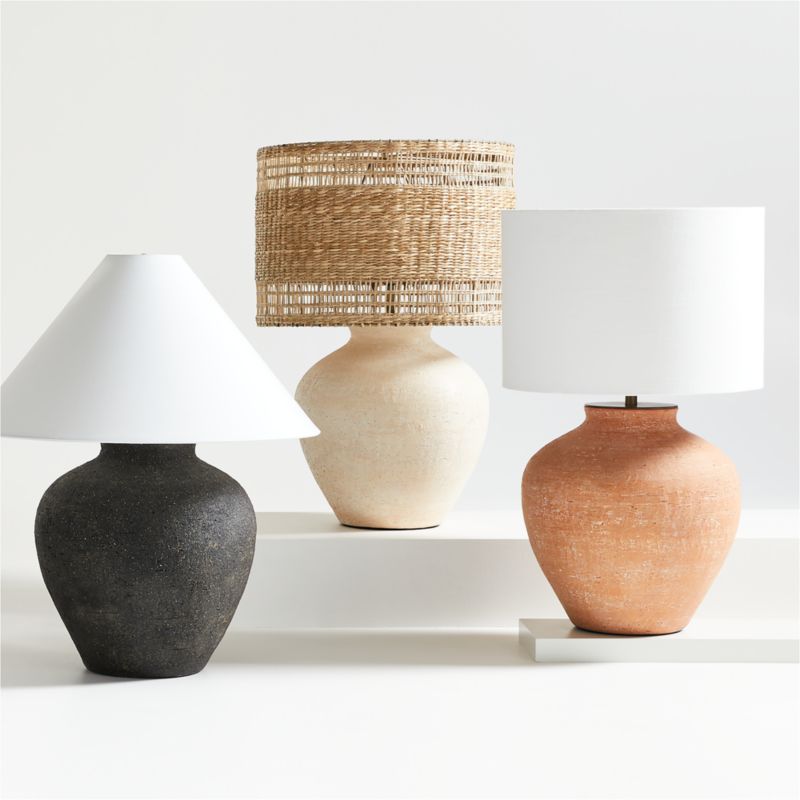 Corfu Table Lamp with Linen Taper Shade