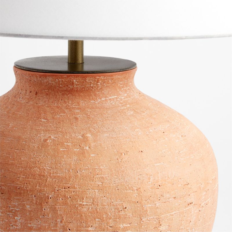 Corfu Terracotta Table Lamp with Tapered Shade 26.6" - image 3 of 12