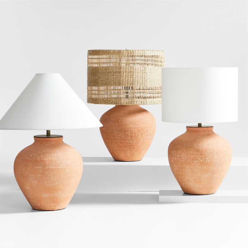 Corfu Terracotta Table Lamp with Drum Shade 26.6" - image 11 of 12