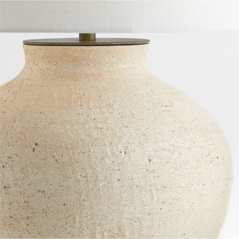 Corfu Cream Table Lamp with Linen Drum Shade 26.6" - image 6 of 8