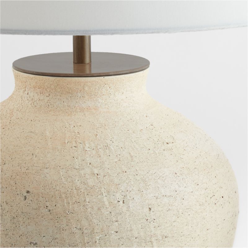 Corfu Cream Table Lamp with Linen Taper Shade 26.6" - image 6 of 9