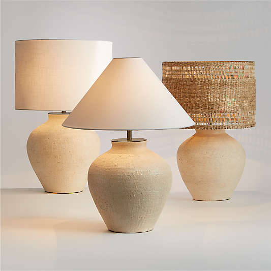 Corfu Cream Table Lamp 26.6"