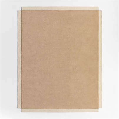 Corner Cutout Beige Kids Performance Area Rug 8'x10'