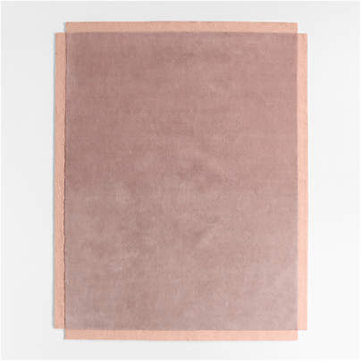 Corner Cutout Dusty Rose Kids Performance Area Rug 5'x8'