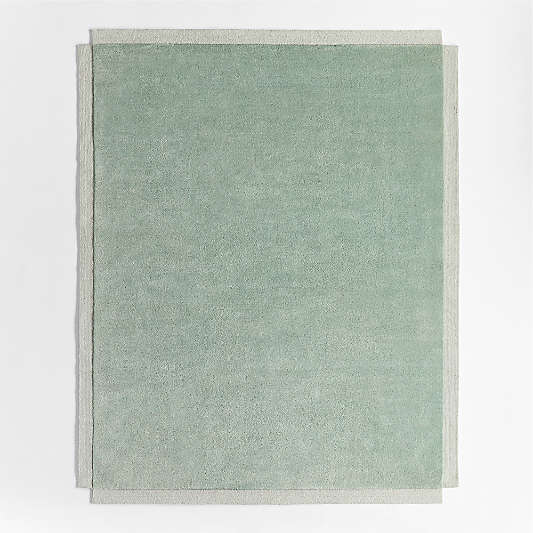 Corner Cutout Verte Green Kids Performance Area Rug 8'x10'