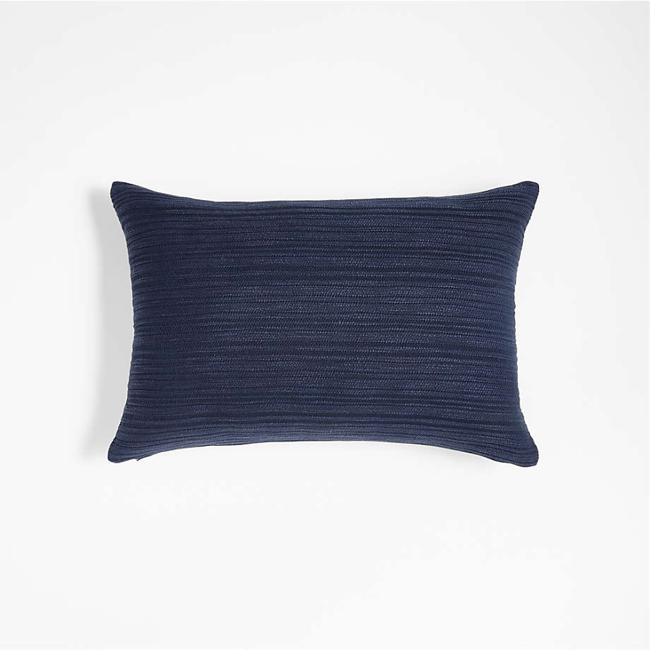 Correto 22"x15" Indigo Textured Pillow Cover with FeatherDown Insert