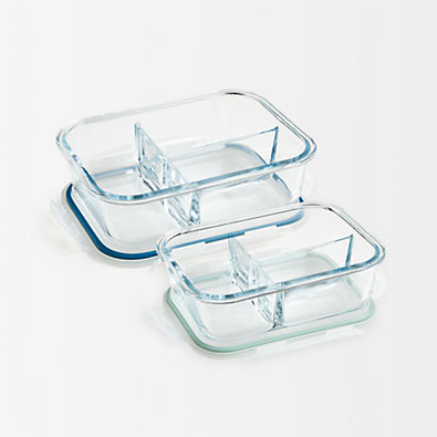 View Corrine Small and Large Glass Lunch Containers, Set of 2 details