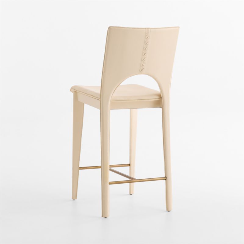 Corsette Leather Counter Stool by Laura Harrier & Tiffany Howell - image 4 of 7