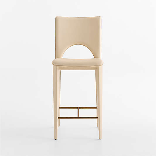 Corsette Leather Counter Stool by Laura Harrier & Tiffany Howell