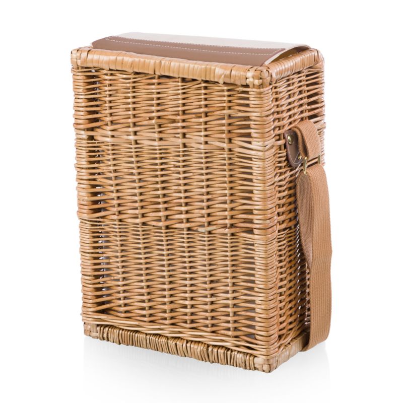 Corsica Tan Woven Wine & Cheese Outdoor Picnic Basket - image 5 of 6