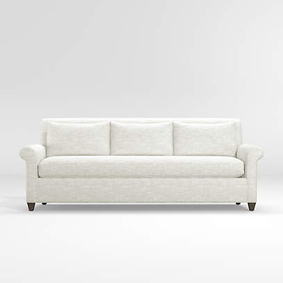 Cortina White Roll Arm Sofa Reviews Crate And Barrel
