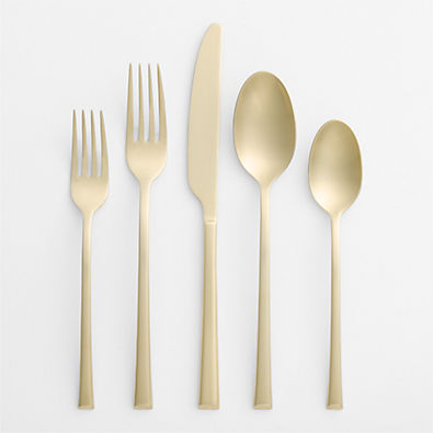 View Cortland Champagne 5-Piece Flatware Place Setting details