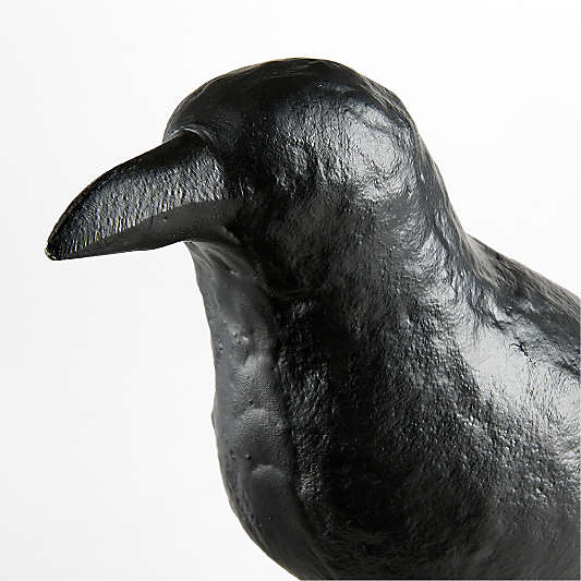Corvus Black Aluminum Crow Sculpture