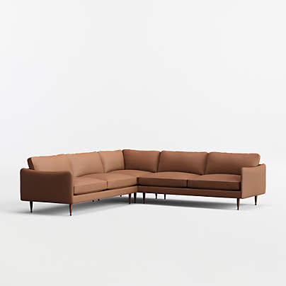 Cosgrove Leather 3-Piece L-Shaped Sectional Sofa