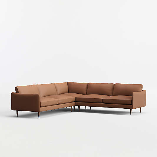 Cosgrove Leather 3-Piece L-Shaped Sectional Sofa