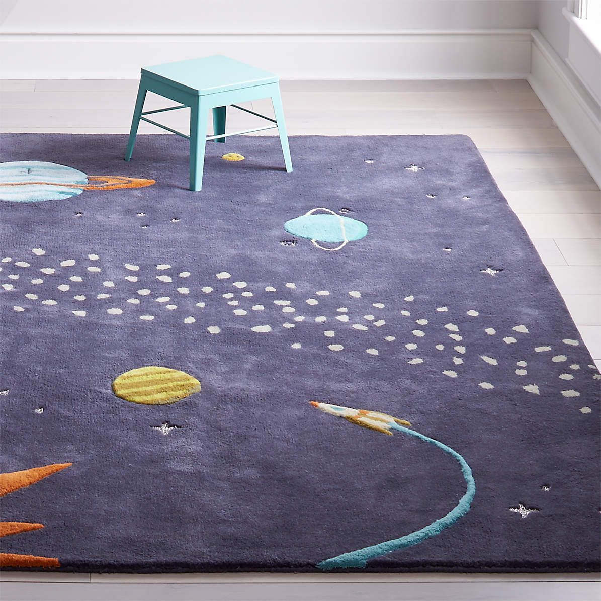 RNK Shops Boy's Space Themed Indoor/Outdoor Rug Personalized 4'x6' 