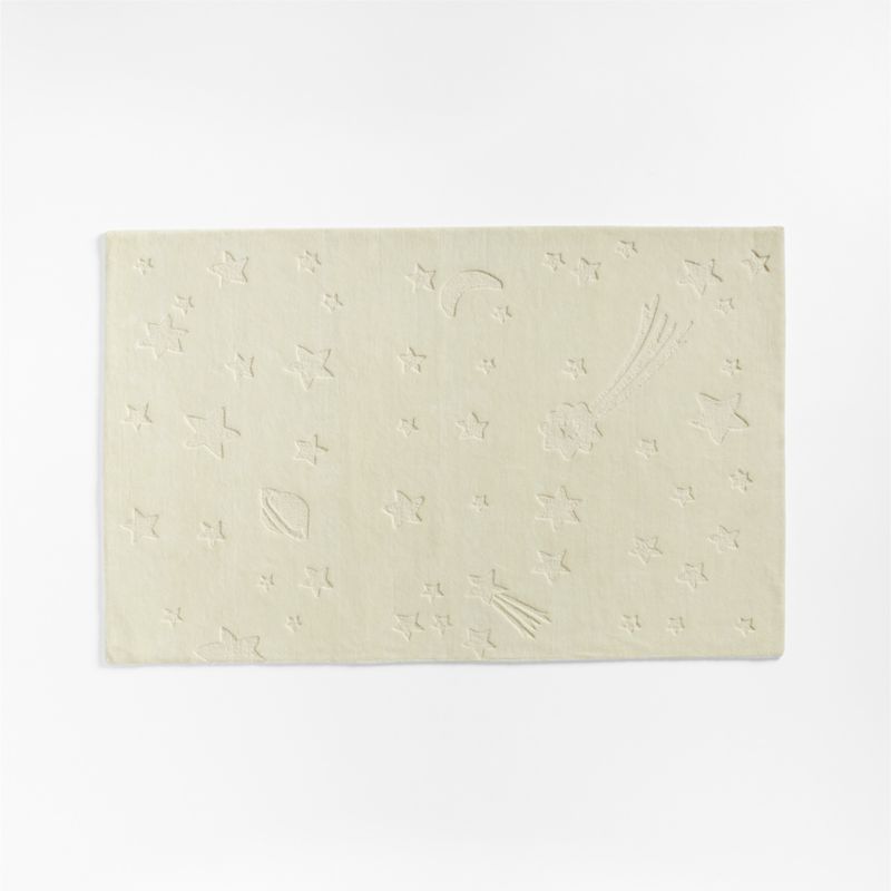 Cosmos Hand-Tufted Wool Cream Space Kids Rug 5x8 - image 0 of 6