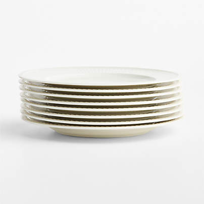 Cotswold Cream Porcelain Dinner Plates, Set of 8