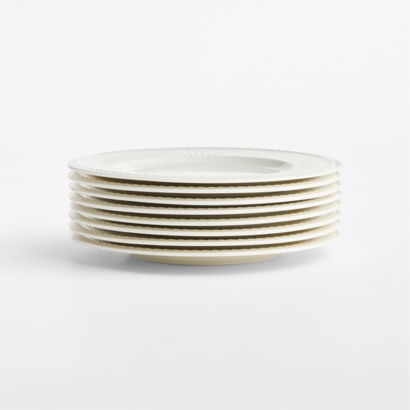 Viewing product image Cotswold Cream Porcelain Salad Plates, Set of 8 - image 1 of 5