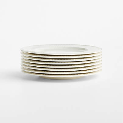 Cotswold Cream Porcelain Salad Plates, Set of 8