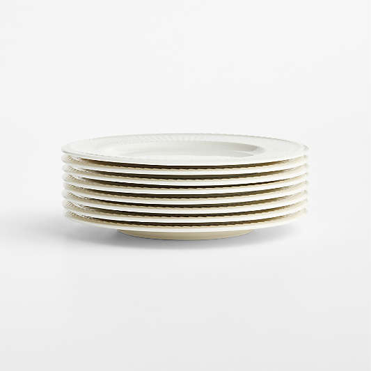Cotswold Cream Porcelain Salad Plates, Set of 8