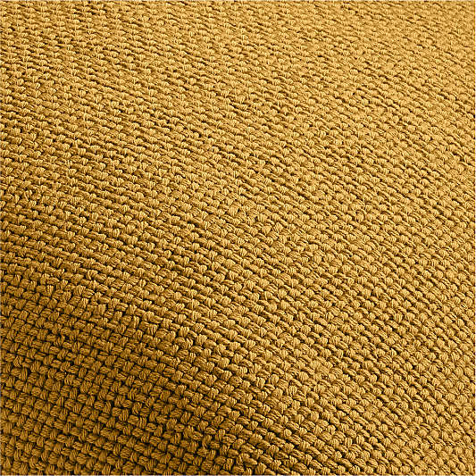 Organic Cotton Basketweave 20"x20" Moroccan Ocher Throw Pillow Cover